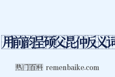 用前韵呈硕父昆仲反义词是什么意思的图片